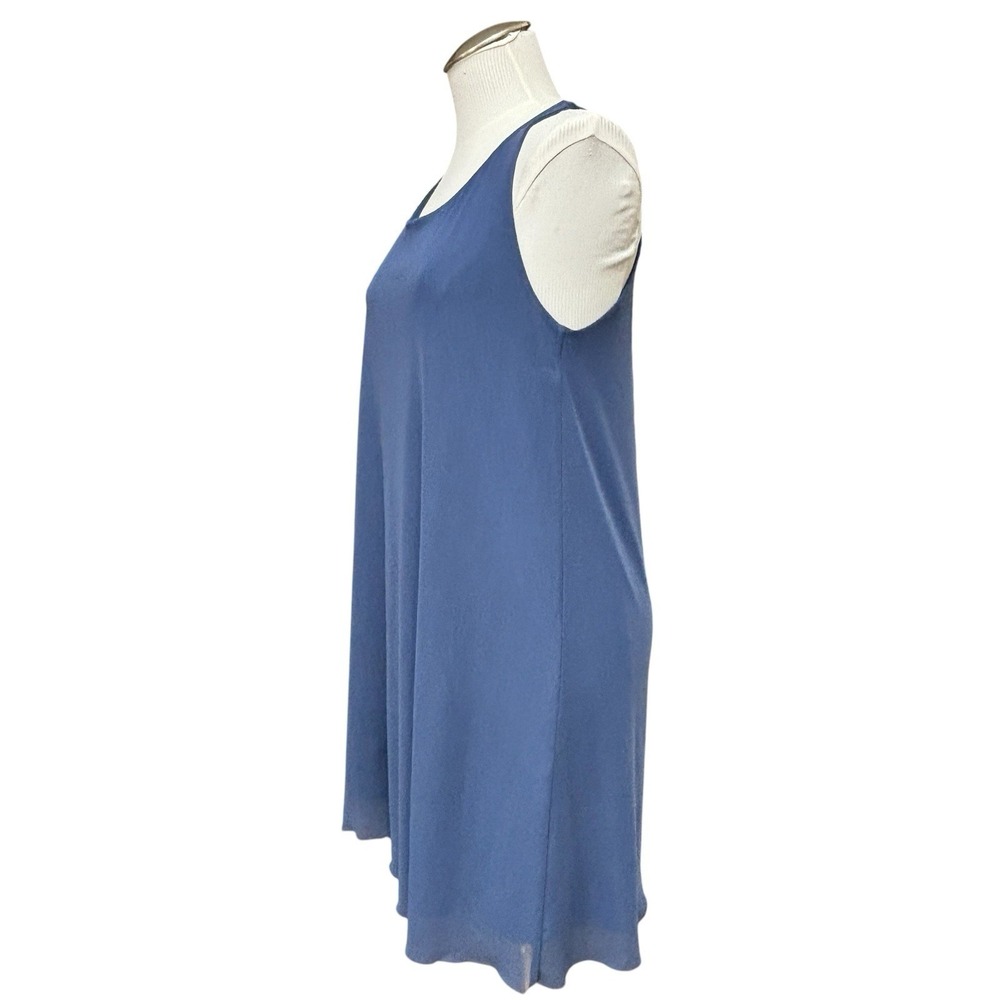 Oiselle Sz 10 Blue Mio Mesh Mini Dress Sleeveless Athletic Comfort Lightweight - Picture 8 of 16